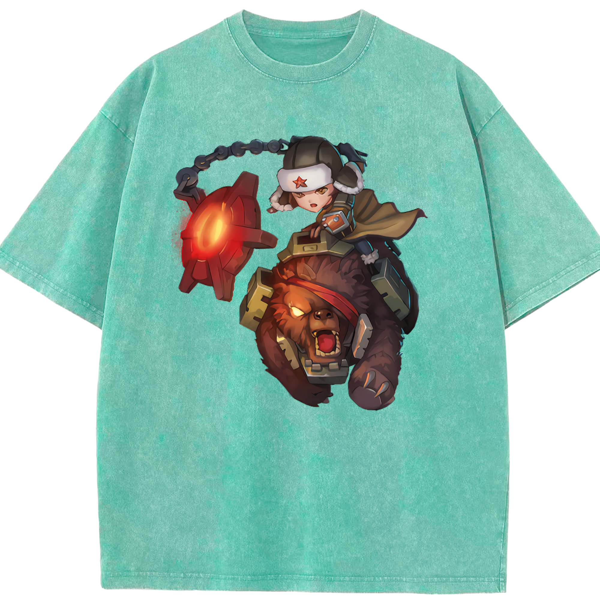 リーグ・オブ・レジェンド League of Legends LOL 綿100% ヴィンテージ風 半袖Tシャツ（フロントプリント）